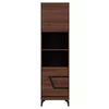 Regal Pentru Carti Vero 2 Usi VR07 - Stanga, 54.5x38.5x198 h cm, Pal Melaminat/MDF, Nuc Inchis picture - 1
