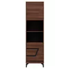 Regal Pentru Carti Vero 2 Usi VR08 - Dreapta, 54.5x38.5x198 h cm, Pal Melaminat/MDF, Nuc Inchis picture - 1