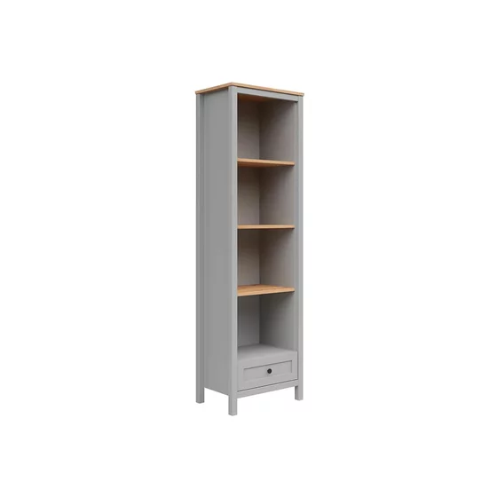 Regal Salga, Polite + Sertar, 59.x5x40.5x202.5 cm, Pal Melaminat, Gri Arctic/Stejar Artisan picture - 2