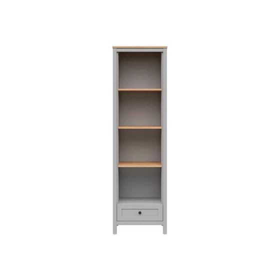 Regal Salga, Polite + Sertar, 59.x5x40.5x202.5 cm, Pal Melaminat, Gri Arctic/Stejar Artisan picture - 1