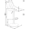 Scaun Bar H101, 47x45x84-106 cm, Catifea Gri picture - 5