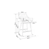 Scaun Bar Cherry H2, 56x40x87 cm, Catifea Gri picture - 2