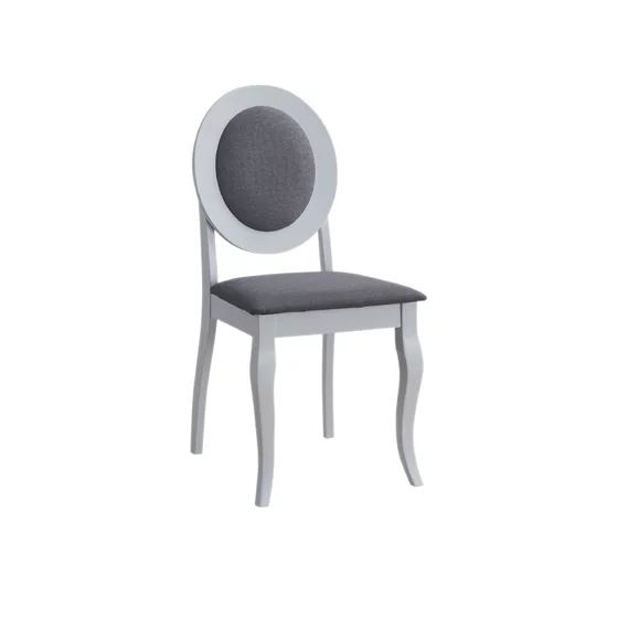Scaun Benoni, 44.5x50.5x92 cm, Alb/Gri picture - 1