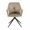 Scaun Blazer, 60x60x83.5 h cm, Catifea, Beige picture - 2