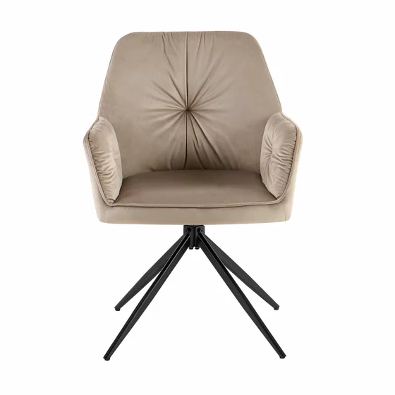 Scaun Blazer, 60x60x83.5 h cm, Catifea, Beige picture - 2