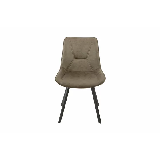Scaun Brani, 52x62x83 cm, Metal/Microfibra, Verde picture - 4