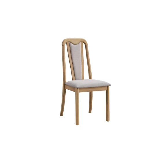 Scaun Capri, 45.5x54x98 cm, Stejar Bianco/Stofa Beige picture - 1