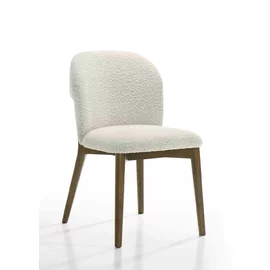 Scaun Cattelan, 48.5x60x81.5 cm, Lemn/Stofa - Nuc/Beige