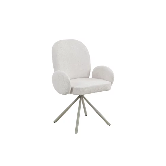 Scaun Concorde, 60x61x91 h cm, Stofa, Alb picture - 1
