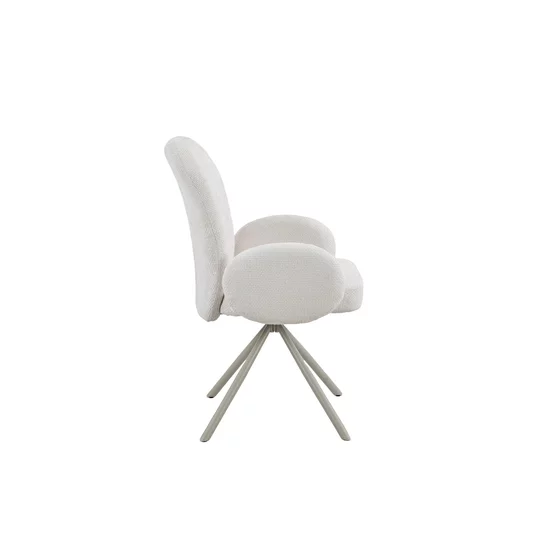 Scaun Concorde, 60x61x91 h cm, Stofa, Alb picture - 3