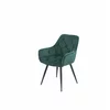 Scaun Coral Stofa Tip Catifea Verde Inchis picture - 1