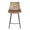 Scaun de Bar Alve, 49x60x93 cm, Metal/Catifea, Taupe picture - 2