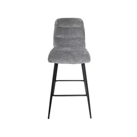 Scaun De Bar Elis, 46x59x111 cm, Stofa, Gri