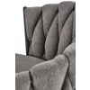 Scaun de Bar Hans 25001, Inaltime Reglabila, 53x54x90-105 h cm, Metal/Stofa,  Negru/Gri picture - 3