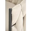 Scaun de Bar Hans 25001B, Inaltime Reglabila, 53x54x90-105 h cm, Metal/Stofa,  Negru/Beige picture - 3