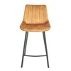 Scaun de Bar Janet, 49x60x93 cm, Metal/Catifea, Cognac picture - 2