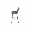 Scaun de Bar Janet, 49x60x93 cm, Metal/Catifea, Gri Inchis picture - 3