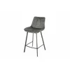 Scaun de Bar Janet, 49x60x93 cm, Metal/Catifea, Verde Olive picture - 4