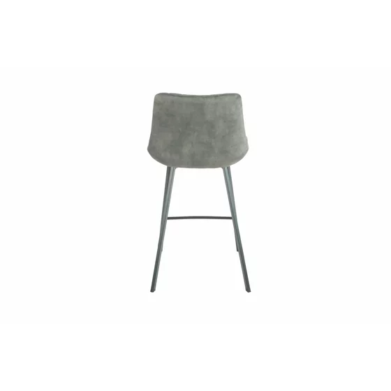 Scaun de Bar Janet, 49x60x93 cm, Metal/Catifea, Verde Olive picture - 3