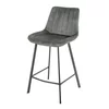 Scaun de Bar Janet, 49x60x93 cm, Metal/Catifea, Verde Olive picture - 1