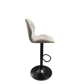 Scaun de Bar Zlin, 42x52x94.5-115.5 cm, Stofa Gri Deschis