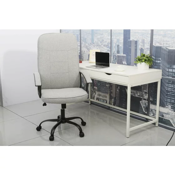 Scaun De Birou Bilbo, Ergonomic, 65x70x110-118 h cm, Stofa, Gri Deschis picture - 2