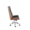 Scaun de Birou Ergonomic Herning 25001, 60x65x114-122 h cm, Lemn Curbat/Piele Ecologica, Nuc/Negru picture - 2