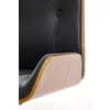 Scaun de Birou Ergonomic Herning 25001, 60x65x114-122 h cm, Lemn Curbat/Piele Ecologica, Nuc/Negru picture - 3