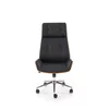 Scaun de Birou Ergonomic Herning 25001, 60x65x114-122 h cm, Lemn Curbat/Piele Ecologica, Nuc/Negru picture - 4