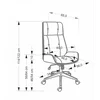 Scaun de Birou Ergonomic Herning 25001, 60x65x114-122 h cm, Lemn Curbat/Piele Ecologica, Nuc/Negru picture - 7