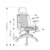Scaun de Birou Ergonomic Herning 25002B, 72x68x114-122 h cm, Lemn Curbat/Piele Ecologica, Nuc/Beige picture - 7