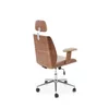 Scaun de Birou Ergonomic Herning 25002B, 72x68x114-122 h cm, Lemn Curbat/Piele Ecologica, Nuc/Beige picture - 2
