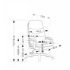 Scaun de Birou Ergonomic Herning 25003B, 65x72x112-118 h cm, Piele Ecologica, Negru picture - 6