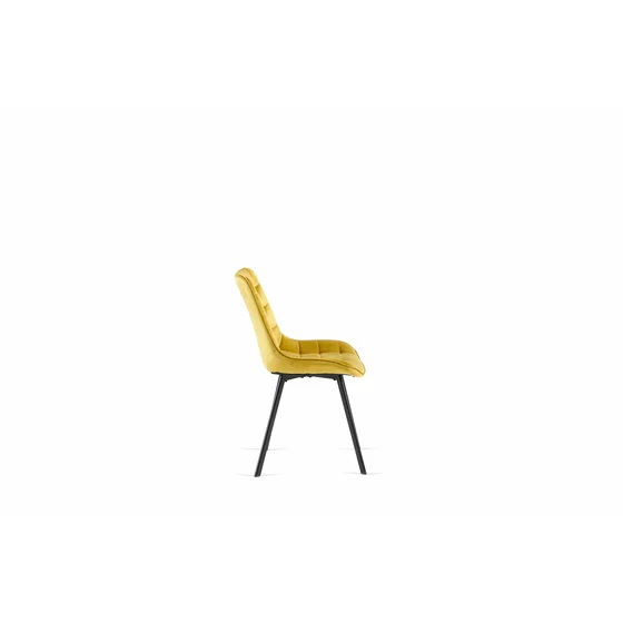 Scaun Faux, 51x57x80 cm, Stofa, Galben picture - 3