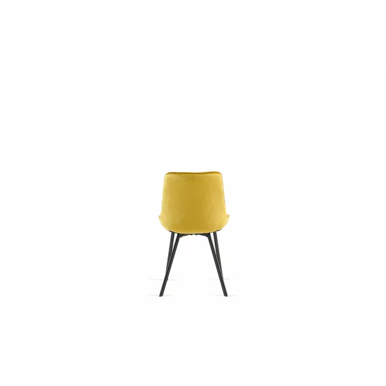 Scaun Faux, 51x57x80 cm, Stofa, Galben picture - 4