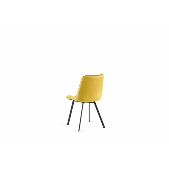Scaun Faux, 51x57x80 cm, Stofa, Galben picture - 6