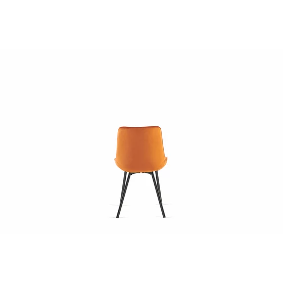 Scaun Faux, 51x57x80 cm, Stofa, Portocaliu picture - 3
