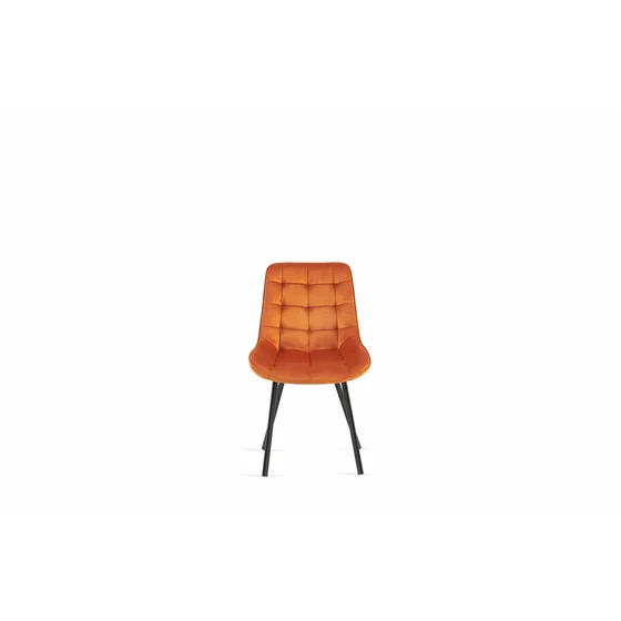 Scaun Faux, 51x57x80 cm, Stofa, Portocaliu picture - 2