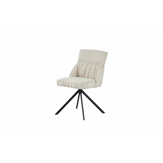 Scaun Flariz, 49.5x61x86 cm, Metal/Stofa, Cream picture - 1