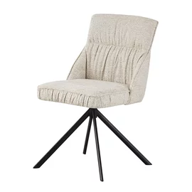 Scaun Flariz, 49.5x61x86 cm, Metal/Stofa, Cream