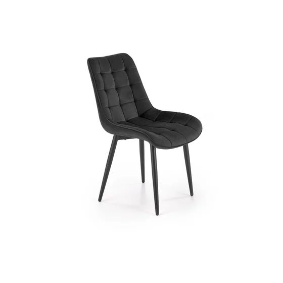 Scaun Ganso, 51x61x85 cm, Catifea, Negru picture - 1
