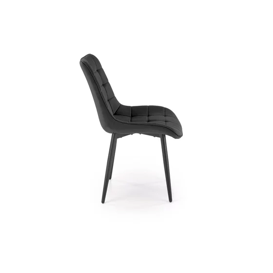Scaun Ganso, 51x61x85 cm, Catifea, Negru picture - 2