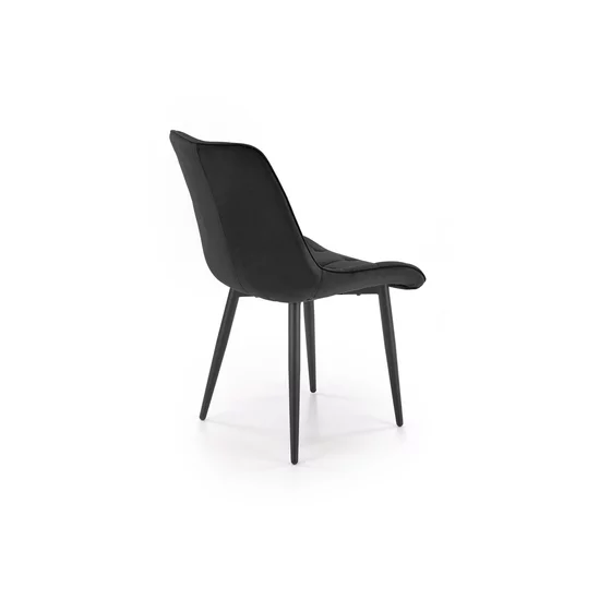Scaun Ganso, 51x61x85 cm, Catifea, Negru picture - 3