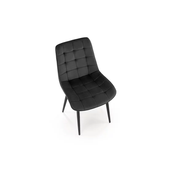Scaun Ganso, 51x61x85 cm, Catifea, Negru picture - 6