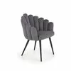 Scaun Hadsund 410, 52x62x85 cm, Catifea, Gri picture - 1