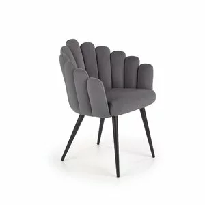 Scaun Hadsund 410, 52x62x85 cm, Catifea, Gri