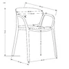 Scaun Hadsund 491, 60x56x76 cm, Polipropilena, Alb picture - 4