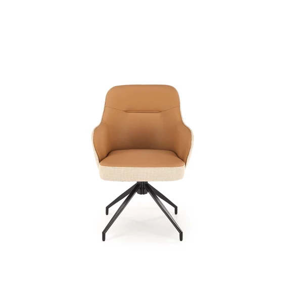 Scaun Hadsund 527, 60x65x85 cm, Stofa, Maro/Beige picture - 2