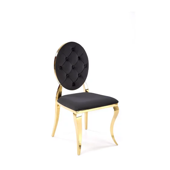 Scaun Hadsund 556, 48x52x96 cm, Auriu/Negru picture - 1