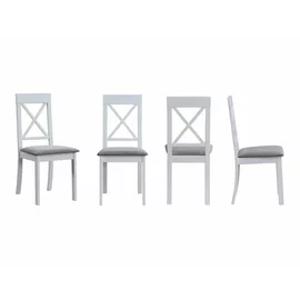 Scaun Haris, 43.5x47.5x94 cm, Alb/Gri